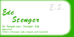 ede stenger business card